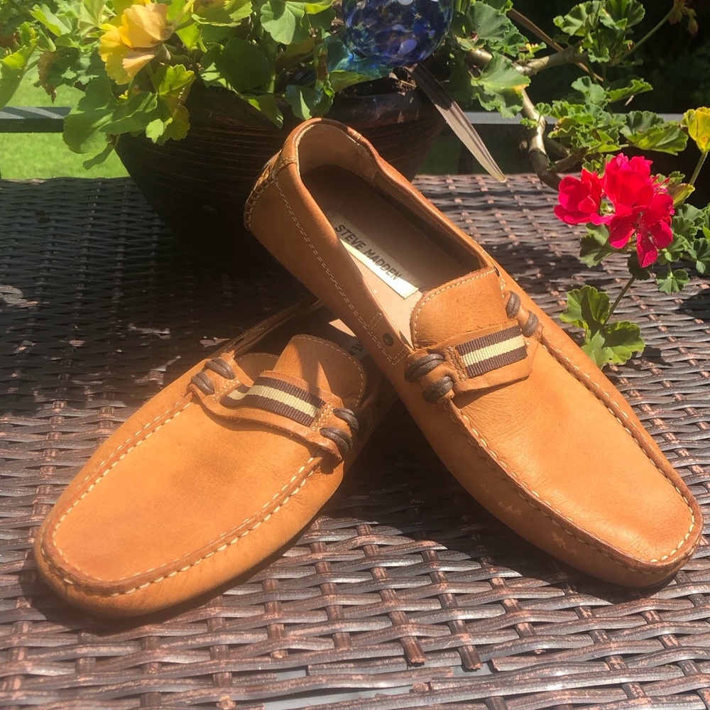 Steve Madden Leather Driving  Slip On Loafers “Grab” Men’s Size 8.5